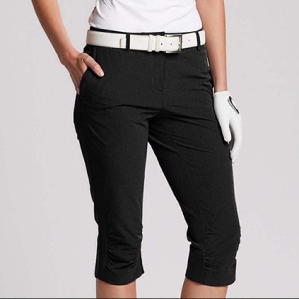 CUTTER & BUCK ANNIKA Women’s GOLF CAPRIS. Black Size 4. New with Tags.